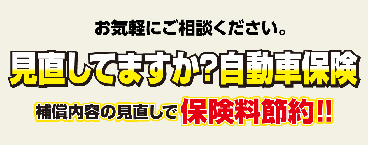 見直してますか？自動車保険